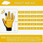 Kids Genuine Leather Work Gloves Age 2-12, Touchscreen, Reflective - color: Black 2 Pairs, size: Small (3-6 Years Old)