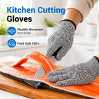 A5 Cut Resistant Gloves, Food Grade Kitchen Safety Gloves - color: Dark Gray, size: X-Large