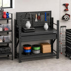 WORKPRO 50" Heavy Duty Workbench with Pegboard & Drawer - size: 50 inch