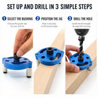 Self Centering Dowel Jig, Self Centering Doweling Jig Kit with 2/3/4/5/6/7/8/9/10mm Drill Bushings, Self Centering Drill Guide for Straight Holes, Dowel Drill Guide, Center Locator for Woodworking