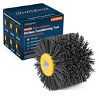 Shinboc 4.7x4 Inch Surface Conditioning Tool, 180 Grit Nylon Drawing Wheel - style: 180 Grit