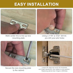 Hinge Mounting Plate Replacement for Blum 1 5/8" Overlay 110 Degree Compact 33 Edge, Edge Mount Plates for Blum Face Frame Overlay Hinge, Hinges for Cabinet Doors, Self Closeing Hinges
