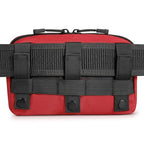FRTKK Tactical Molle Admin Pouch Utility Laser Cut EDC Tool Pouch Bag Horizontal Modular Pouches Include US Flag Patch and Keychain - color: Red A