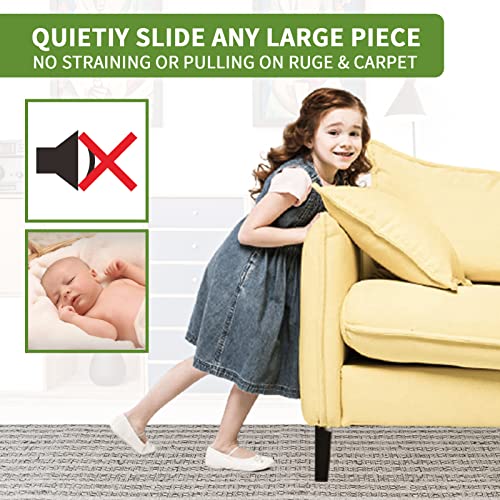 Furniture Sliders for Carpet 8 PCS - 2 1/2" Brown Coffee - size: 8 PCS 2 1/2 inch Brown Coffee