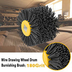 Shinboc 4.7x4 Inch Surface Conditioning Tool, 180 Grit Nylon Drawing Wheel - style: 180 Grit
