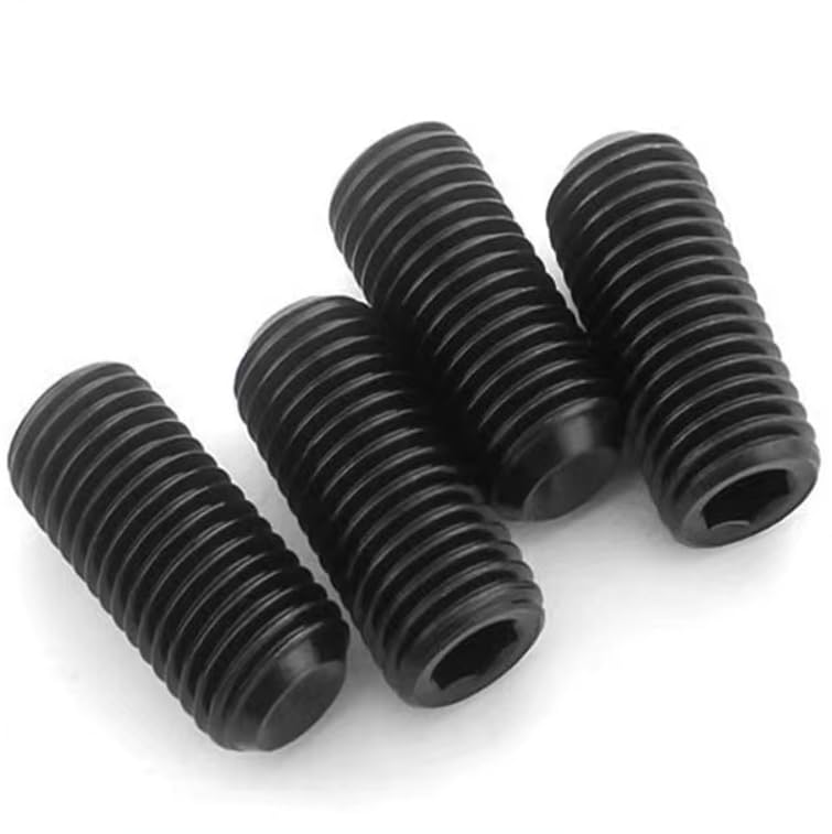 15Pcs M4-0.7x25mm Black Hex Socket Set Screw Grub Screws,Headless Cup Point,Flat Point Grub Bolt,Internal Hex Drive,Alloy Steel,Grade 12.9 Carbon Steel,for Towel Rack Door Knob - size: M4-0.7x25(15)
