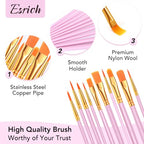 ESRICH 100PCS Paint Brushes, Paint Brush for Acrylic Painting - color: Pink, size: 100