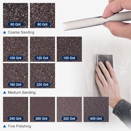 8Pcs 150Grit Double-Sided Sanding Sponges, Washable & Reusable - size: 150Grit