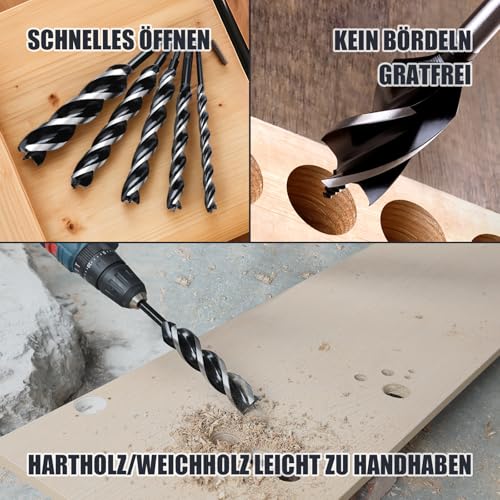 1-1/8" x 18" Auger Drill Bit for Soft and Hard Wood,Hex Shank - size: 1-1/8", style: 18"