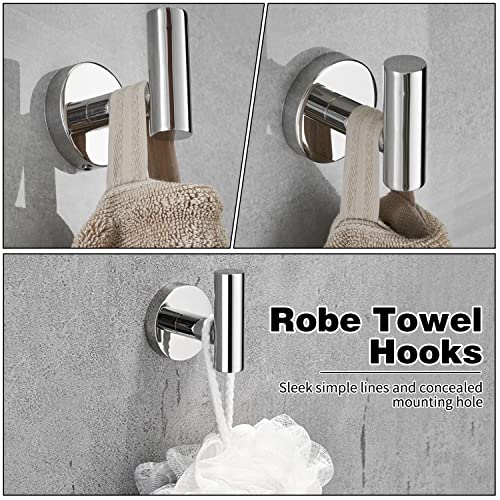 10pcs Brushed Nickel Retractable Bathroom Hardware Set - color: 10pcs 24" Brushed Nickel