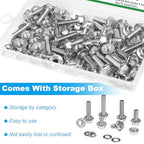 25 Sets M6-1.0 x 20mm Flanged Hex Head Bolts and Nuts Kits - size: M6-1.0 x 20mm