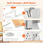 Shelf Bracket 4 Pack 5" Lx3 H 5mm Thick Heavy Duty White L Brackets - color: White-4pack, size: 5"Lx3"Wx0.78"W