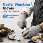 A5 Cut Resistant Gloves, Food Grade Kitchen Safety Gloves - color: Gray, size: X-Large