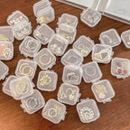 60PCS Mini Clear Plastic Jewelry Box, Earring Storage Box - color: 60Pcs