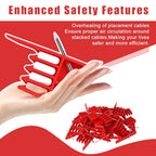 200 Pack Cable Stackers with Steel Nails, Multi-Cable Electrical Wire Clips