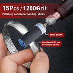 15PCS 1200 Grit Sanding Drums for Rotary Dremel Tool - size: 1200 Grit