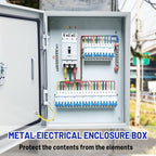 Outdoor Electrical Box 10x8x6 NEMA 4X IP66 Waterproof Junction Box - size: 10 x 8 x 6''