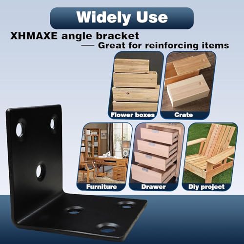 25PCS L Brackets, 2" 304 Stainless Steel Brackets, Black - size: 25PCS-2'' L Brackets