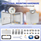 Electrical Junction Box 24x20x8, NEMA 4X IP66 Steel Enclosure Box - size: 24 x 20 x 8''