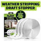 Alien Draft Seal Set of 49 Feet Anti-Draft Adhesive and Flexible Flap to Seal Gaps Around Doors and Windows As Seen On TV - size: 49 Feet - Pack of 1