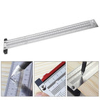 Ultra Precision Marking T-Rule Hole Ruler Stainless Scribing Mark Carpenter Line Carpenter Measuring Tool(16 inches) - size: 16 inches