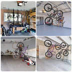 MAQIHAN 10 Garage Hooks Heavy Duty Bike Racks Wall Ceiling Hanging Storage