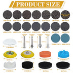 174 Pcs 3 Inch Sanding Discs,60-10000 Sanding Paper Drill Polishing Kit