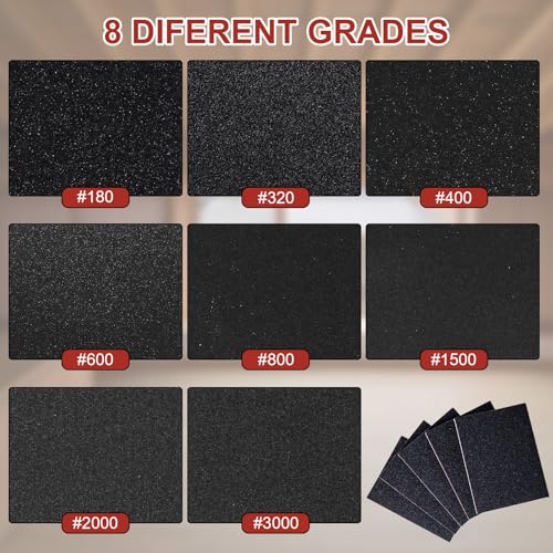 22 Pcs Sanding Sponge 600 Grit Sandpaper Assortment, Washable & Reusable Sanding Blocks for Wood, Metal, Drywall, Glazing, Wet Dry Sandpaper for Smooth Finishing - size: 600 Grit
