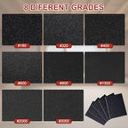 22 Pcs Sanding Sponge 600 Grit Sandpaper Assortment, Washable & Reusable Sanding Blocks for Wood, Metal, Drywall, Glazing, Wet Dry Sandpaper for Smooth Finishing - size: 600 Grit