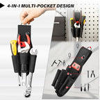 HAUTMEC Small Tool Belt Pouch, 4-in-1 Quick Access Tool Holster, 1680D Compact Tool Bag for Belt, Fits Up to 2-3/4" Belts - HTTBH25030