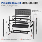WORKPRO 50" Heavy Duty Workbench with Pegboard & Drawer - size: 50 inch