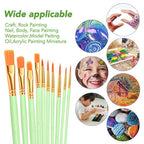 ESRICH 160PCS Paint Brushes, Paint Brush for Acrylic Painting - color: Green, size: 160