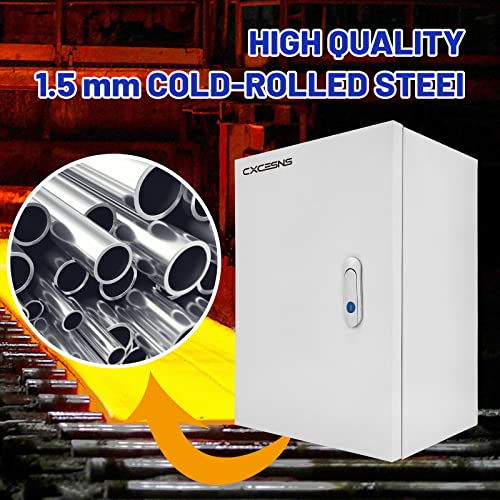 Electrical Junction Box 20x16x8, NEMA 4X IP66 Steel Enclosure Box - size: 20 x 16 x 8''