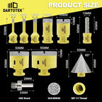 Diamond Core Drill Bits Set 10PCS Tile Hole Saw Kit for Porcelain - size: set3