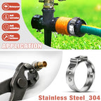 AKIHISA 360Pcs 16 Sizes Single Ear Hose Clamps, 5.3-36.1mm Stainless Steel_304 Crimp Hose Clamps Cinch Rings Assortment Kit for Automotive, Pipe, Plumbing - size: 360Pcs (5.3-36.1mm)
