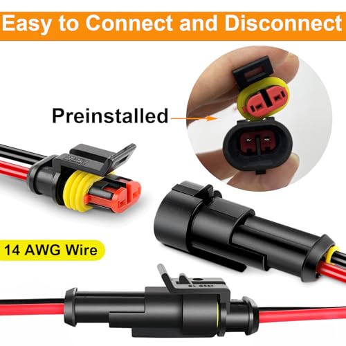 14 AWG 3 Wire Connector 3 Pin Automotive Electrical Waterproof Connectors - size: 3pin/5set