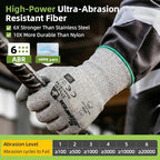 Schwer 6 Pairs A2 Cut Resistant Work Gloves, Ultra Durable, LT5636, S - size: Small