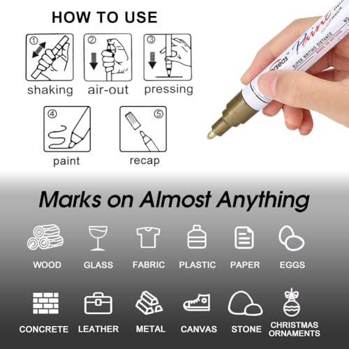 Overseas Pink Paint Pens Permanent Markers, 2 Oil Based Paint Makrers - color: Pink