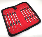 Set of 10 Stainless Steel Precision Micro Probe Set Combo, 5.5 inch- 6 inch Overall Length