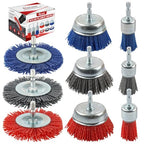 Rocaris 9 Pack Nylon Filament Abrasive Wire Brush Wheel & Cup Brush Set