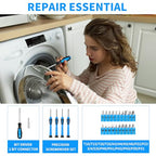 HANGYING 39-Piece Basic Household Tool Set with Toolbox Storage Case, Blue - color: Blue