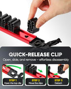 ALOANES Magnetic Screwdriver Organizer 36-Slot Red 3PC for Toolbox - color: Red