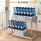 Sevenblue 3-Pack 2-Tier Under Sink Organizers with Sliding Drawers - color: Gray, size: 14.8 Inch