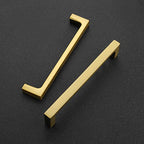 Ravinte Brushed Brass Solid Pulls Cabinet Handles 5 Inch 5 Pack - size: 5 Inch Hole Center
