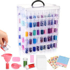 Willinglong 5 Tier Diamond Painting Storage Containers with 260 Grids, Pink - color: Pink, size: 5 Tie