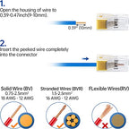 58 Pcs Push-in Wire Connector 773 2/4/ 6/8 Port Conductor Assortment Pack for Junction Box
