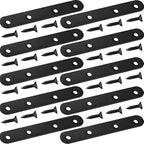 4.8" Black Flat Bracket Mending Plate Straight Brace,10 Pack - color: Black, size: 10 Pcs / 4.8 x 0.8 in