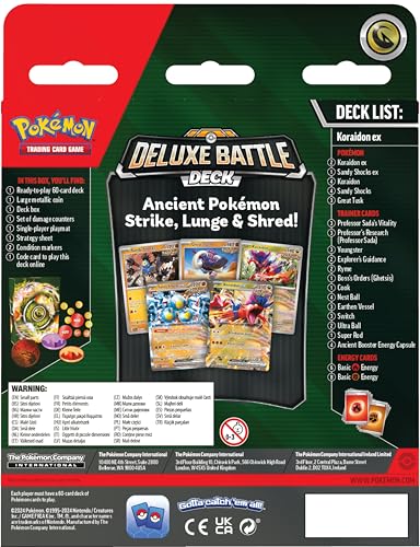 Pokemon TCG: Koraidon ex Deluxe Battle Deck (Ready-to-Play 60-Card Deck & Accessories)