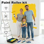18 PCS Paint Roller Kit with Extension Pole