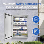 Outdoor Electrical Box 28x20x10 NEMA 4X IP66 Waterproof Box - size: 28 x 20 x 10''
